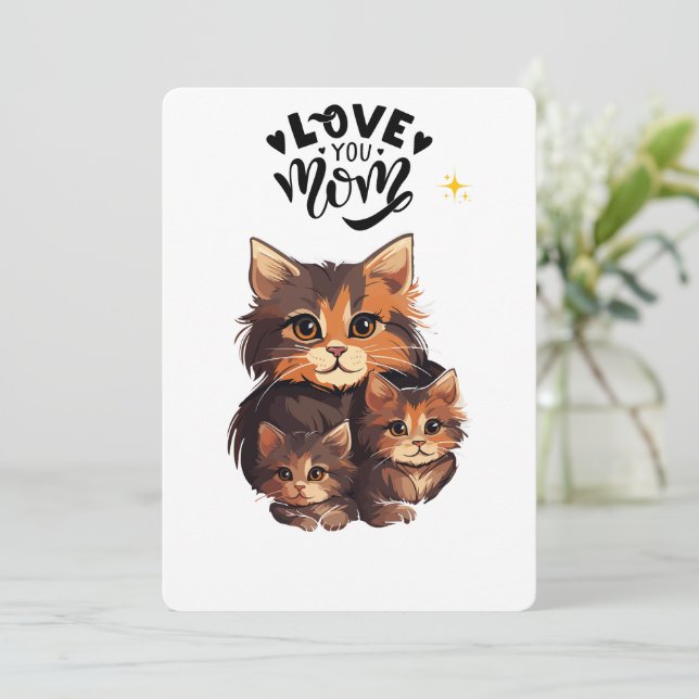 katt inbjudan design (Stående Fram)