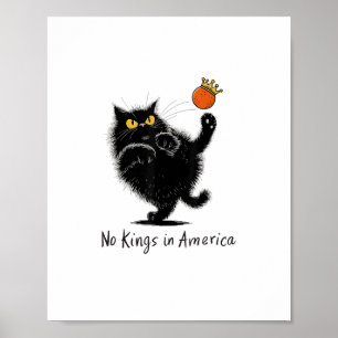Katt Inga Kungar I Amerika Vi Folket Politisk Poster