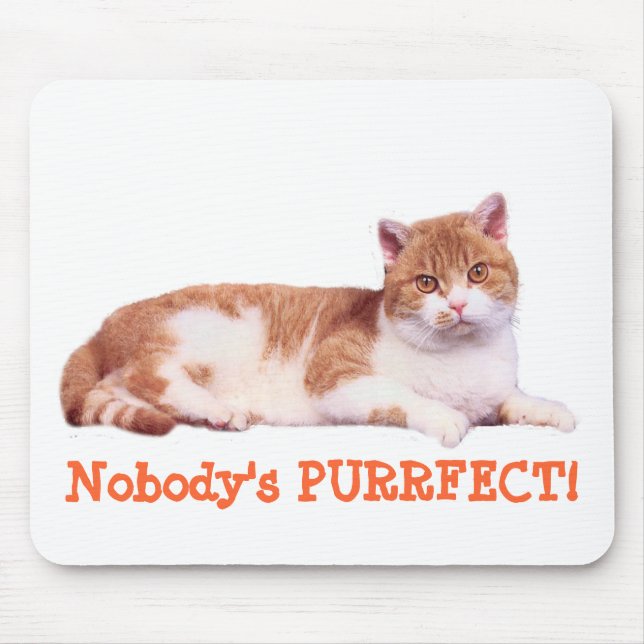 Katt inget Purrfect Mousepad Musmatta (Framsidan)