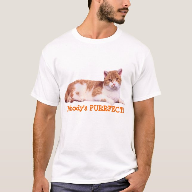 Katt inget unisex- T-tröja för PURRFECT T-shirt (Framsida)