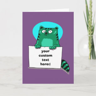 katt innehåller illustrationen av banderollen teck tack kort