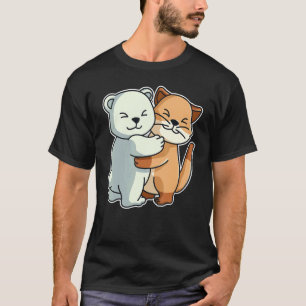 Katt & Isbjörn Kramar Söta Djur För Kvinnor Cu T Shirt