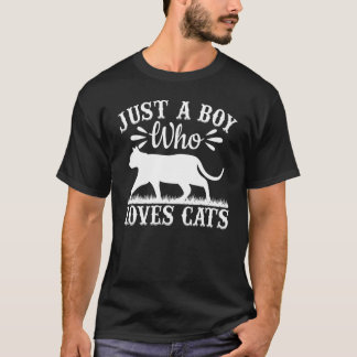 Katt  Jag är bara en pojke som älskar katter T Shirt