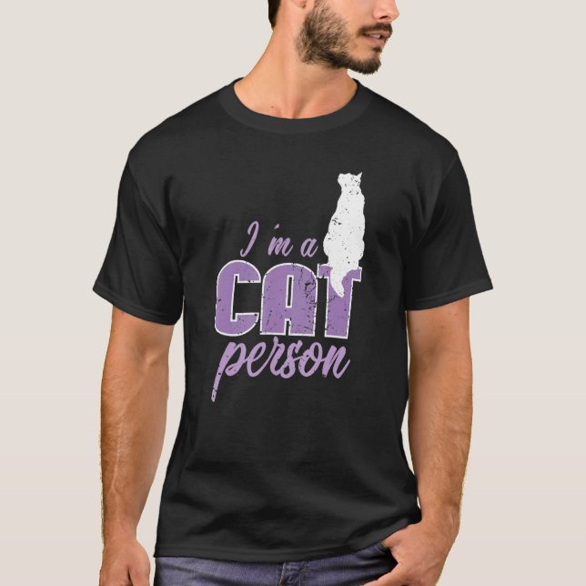 Katt jag är en kattperson t shirt (Framsida)