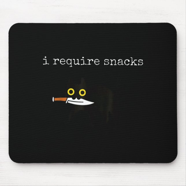 Katt jag behöver snacks  musmatta (Framsidan)