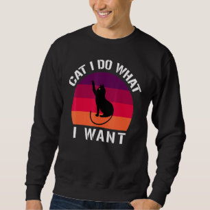 Katt jag gör vad jag vill ha katter lång ärmad tröja