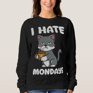 Katt Jag hatar måndagsmorgon kaffe koffein T Shirt