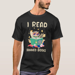 Katt jag läste förbjudna böcker bokmaskar läser bo t shirt