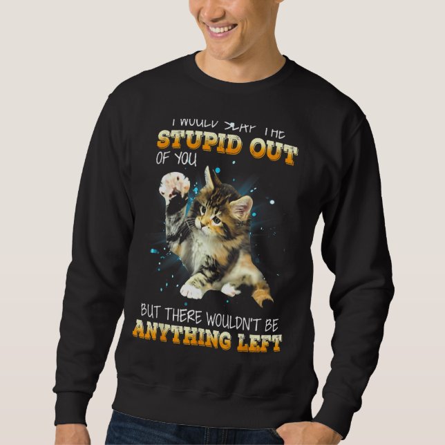 Katt jag skulle sno dig ut ur dig. lång ärmad tröja (Framsida)
