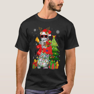 Katt jul 2022  Söt katt jultomte hatt Fula julen T Shirt