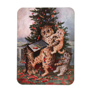 Katt jul av Louis Wain Magnet