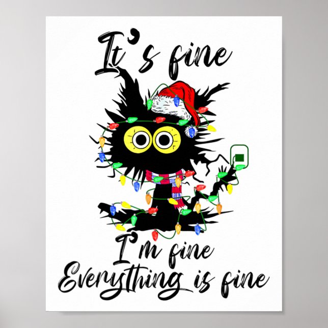 Katt Jul Det Är Bra Jag Mår Bra Allting Är Bra Poster (Framsidan)