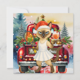 Katt jul hälsning för kattälskare julkort