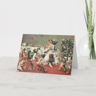 Katt jul helgkort