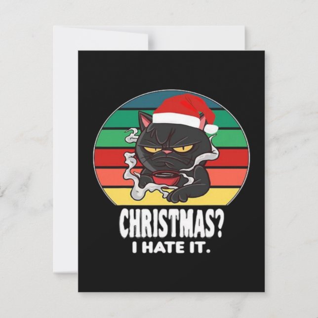Katt jul  julkort (Framsida)
