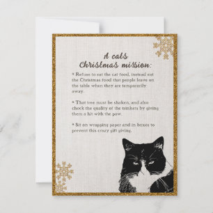 Katt jul - julkort inbjudningar