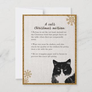 Katt jul - julkort inbjudningar