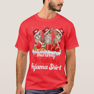 Katt jul Ljus det här är min julpajama T Shirt