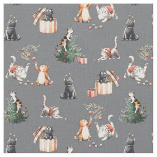 Katt jul Mjao spinn kattunge Tyg
