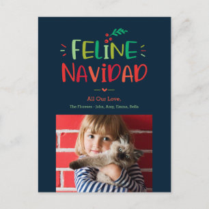 Katt Jul Pet Christmas Högtid Julkort Helg Vykort