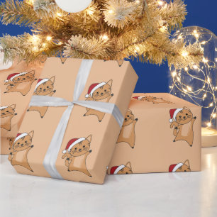 Katt Jul Snö Vinter Djur Katt Fällande Pa Presentpapper