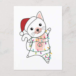 Katt Jul Snö Vinter Djur Katter Helg Vykort