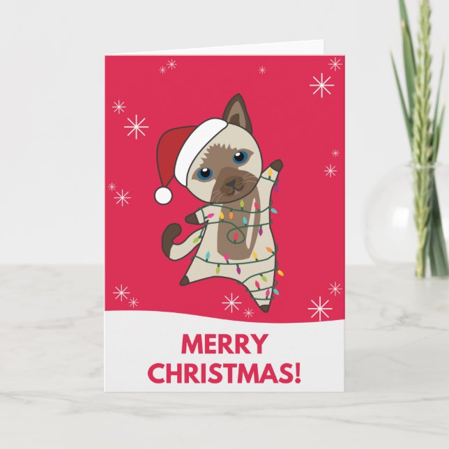 Katt Jul Snö Vinter Djur Katter Kort (Framsida)