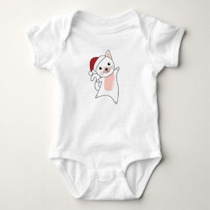 Katt jul, Snö, vinterdjur, Katter Baby Bodysu T Shirt