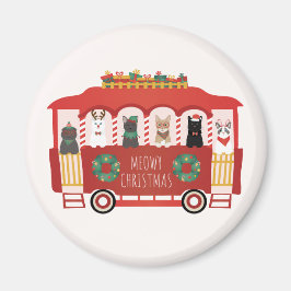 Katt jul Trolly Meowy jul Magnet