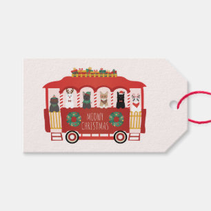 Katt jul Trolly Meowy jul Presentetikett