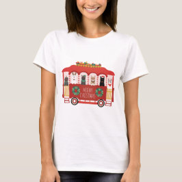 Katt jul Trolly Meowy jul T Shirt