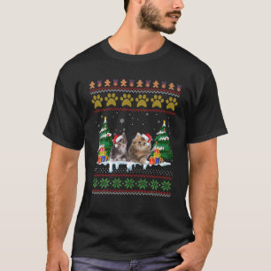 Katt jul, uggla, tomat gift för katt t shirt