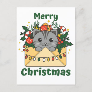 Katt jul - vinterdjur i Brev Katt Helgdag P Helg Vykort