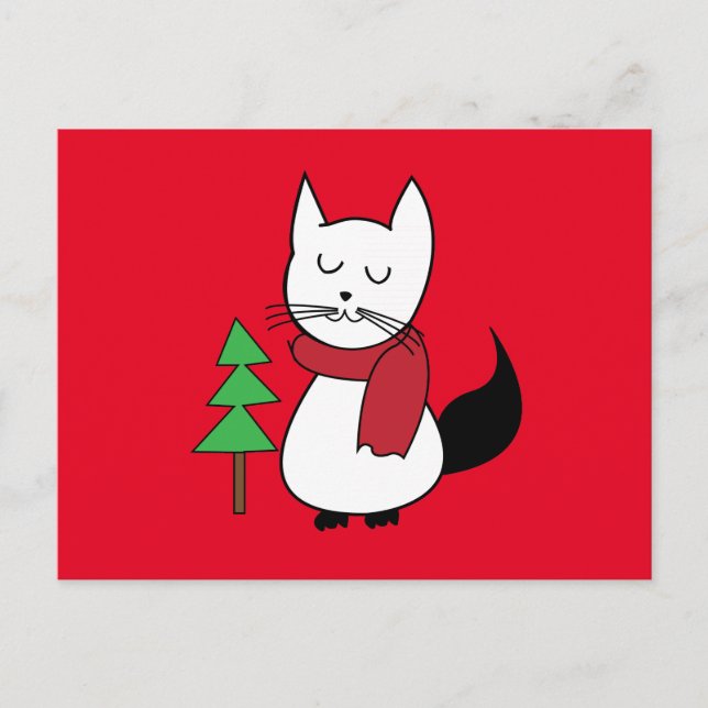Katt jul  vykort (Framsida)