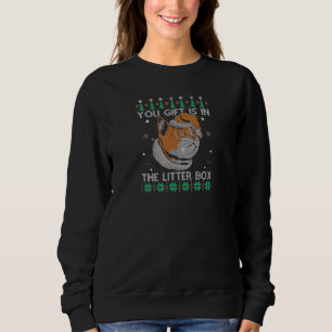 Katt Jul Youris i Litterboxen Ugly Julafton T Shirt