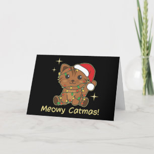 Katt juldjur Cute Cats Meowy Catmas Holid Helgkort