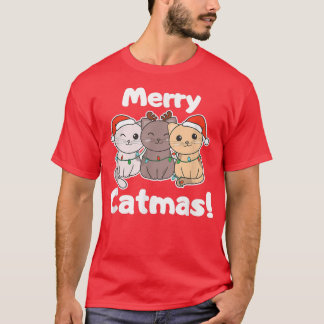Katt juldjur Cute Cats Merry Catmas T Shirt