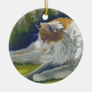 Katt Julgransprydnad Keramik