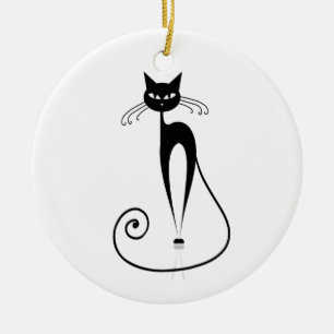 KATT JULGRANSPRYDNAD KERAMIK