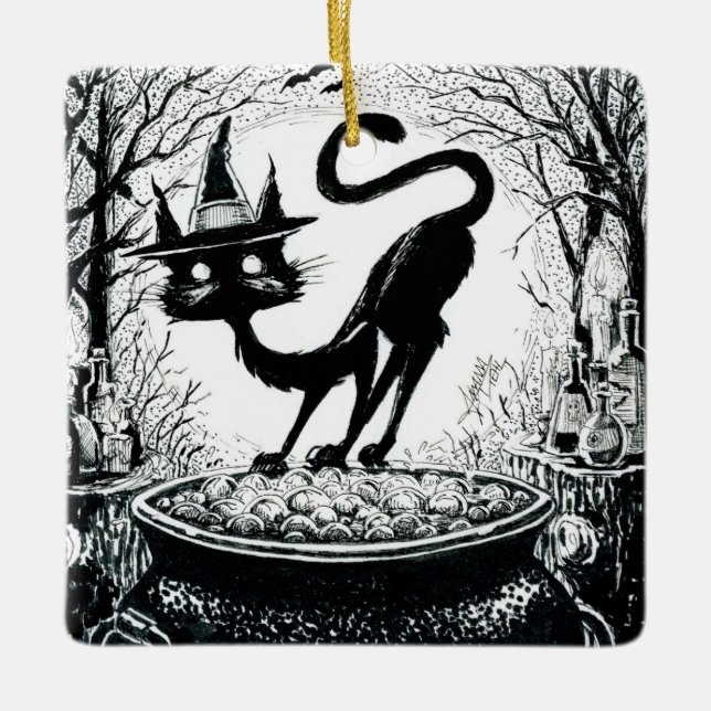 Katt Julgransprydnad Keramik (Framsida)