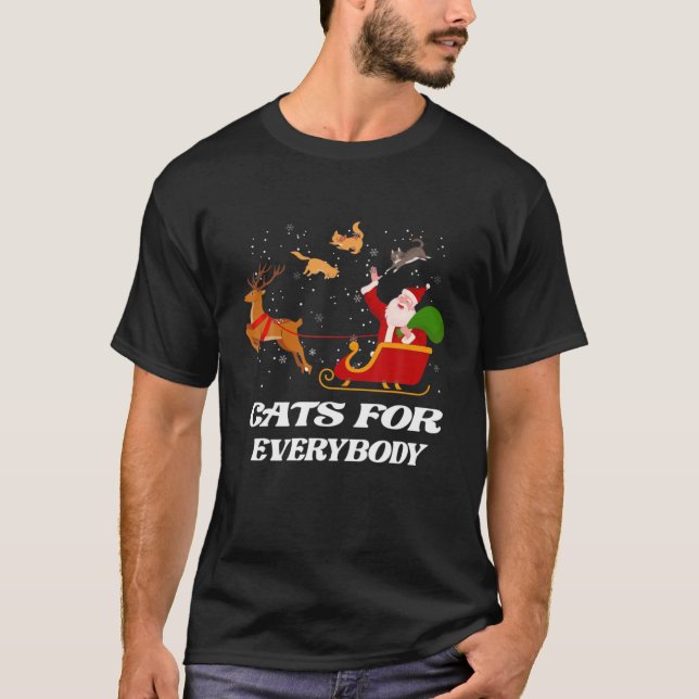 Katt julklapp för alla fuktiga julklappar t shirt (Framsida)