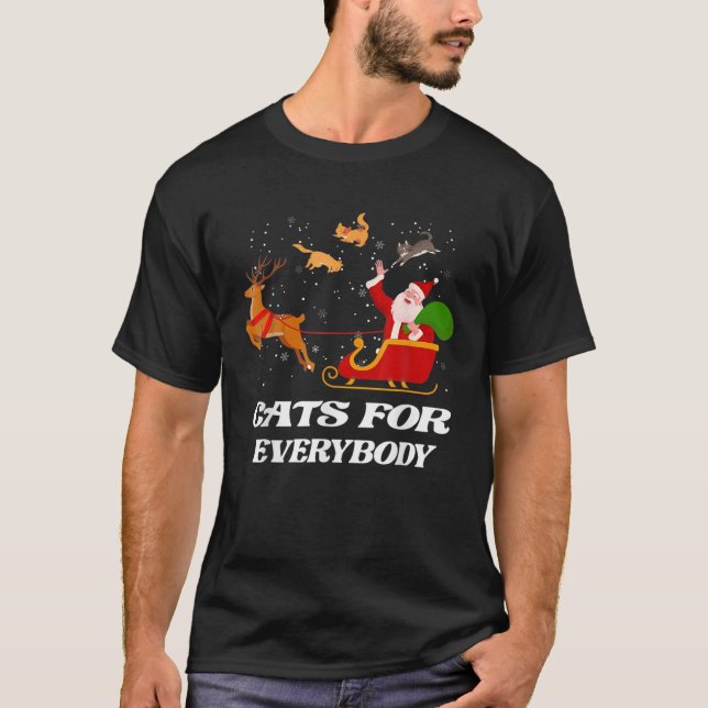 Katt julklapp för alla fuktiga julklappar t shirt (Framsida)