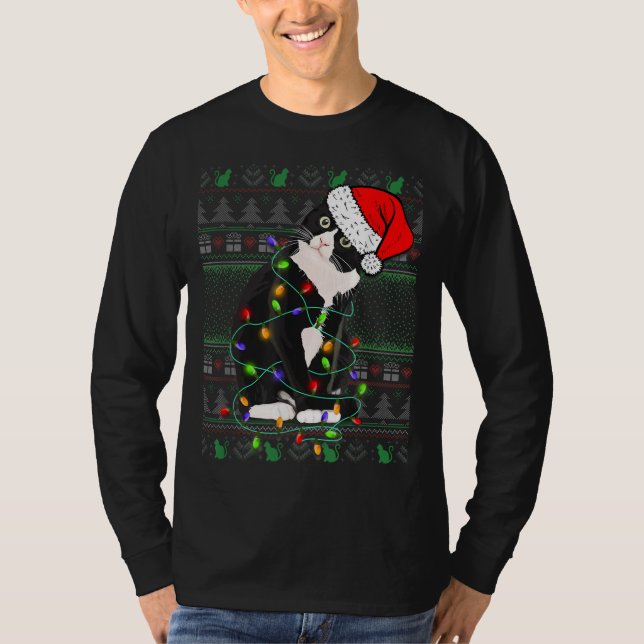 Katt julklapp Ugt jul Sötare Stil T Shirt (Framsida)