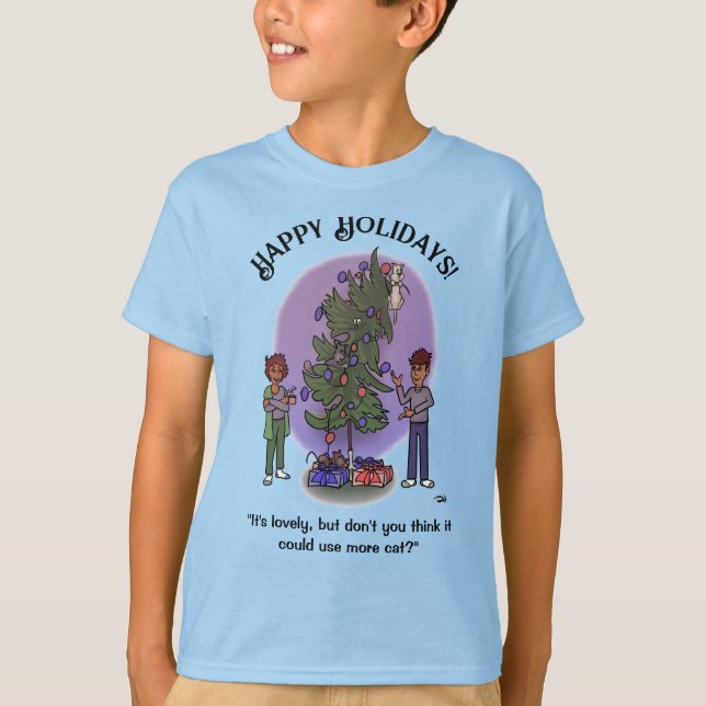 Katt julpojkens finare t shirt (Framsida)