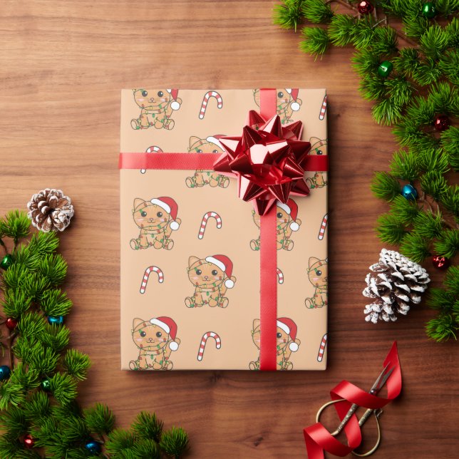 Katt Julvinter Djur Katt Papper inslagning Presentpapper (Julgåva)