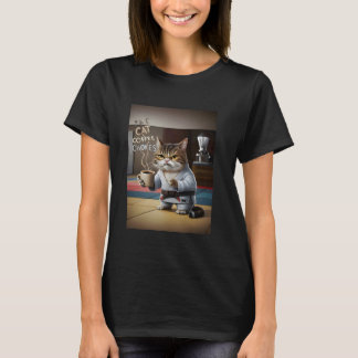 Katt, Kaffe, Kväver. I den ordningen! Elak BJJ Jiu T Shirt