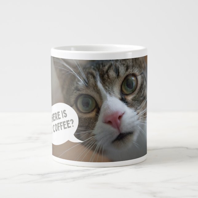 Katt kaffe mugg jumbo mugg (Framsidan)