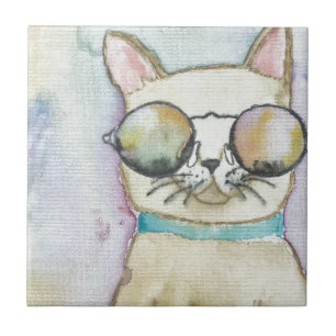 katt kakelplatta