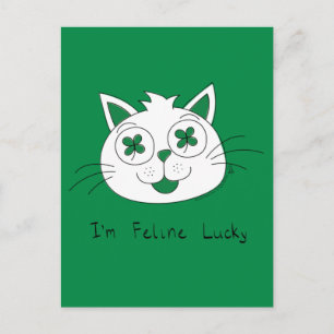 Katt känner Lucky St. Patrick-dagen Vykort