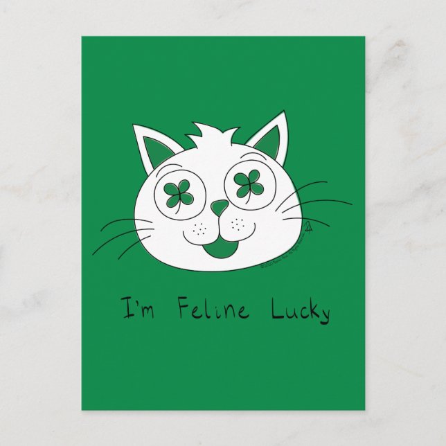 Katt känner Lucky St. Patrick-dagen Vykort (Framsida)